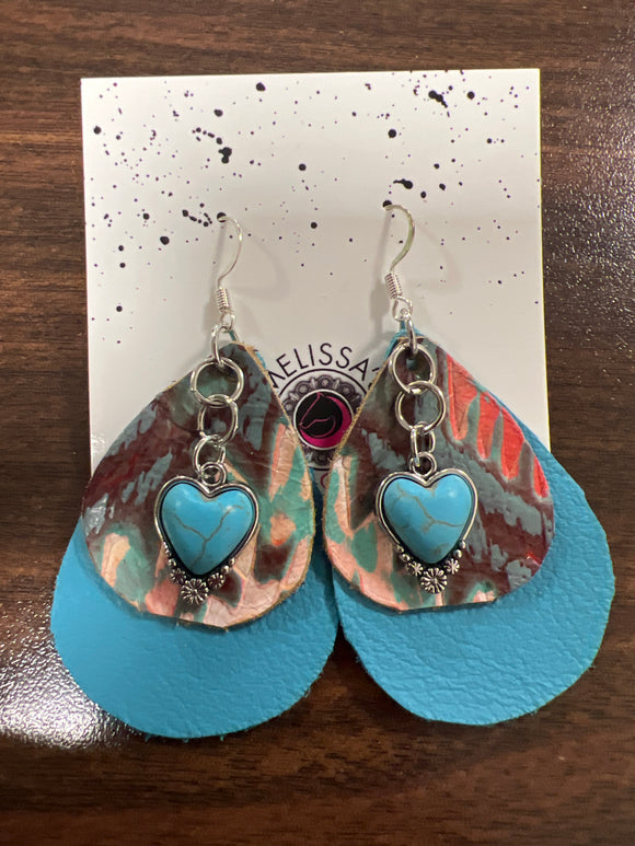 Heart Leather Earrings