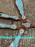 Turquoise Metallic Tack set