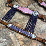 Pink & Purple Sparkly Longhorn Tack set