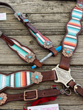 Turquoise Serape Headstall