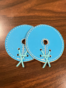 Turquoise Leather Bit Guards