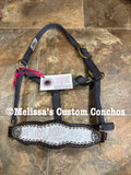 Silver/white floral Pony Bronc Halter