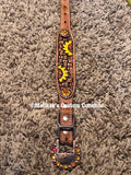 16 inch Leather Sunflower Collar