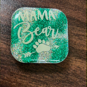 Green Mama Bear Pop Socket