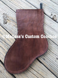 Leather Christmas stocking