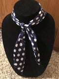 Navy Polka Dots Scarf