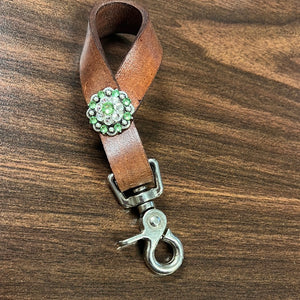 Medium Oil Tie Down Keeper with Peridot