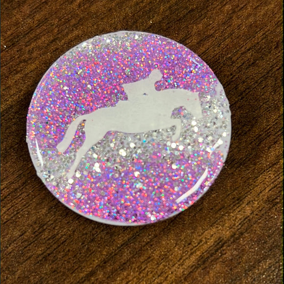 Purple/Silver Jumper Pop Socket