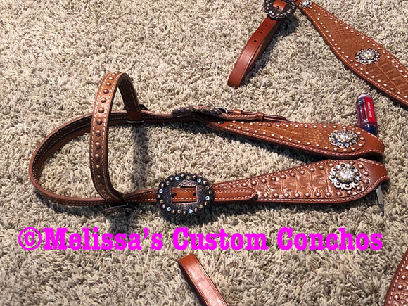 Brown Gator Headstall