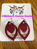 Mini Drop Leather Earrings