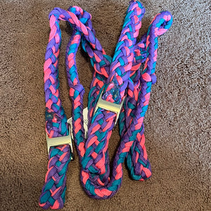 Pink/Turquoise/Purple Barrel Reins