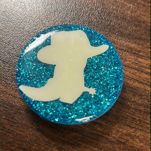 Blue Cowboy Boot & Hat Pop Socket