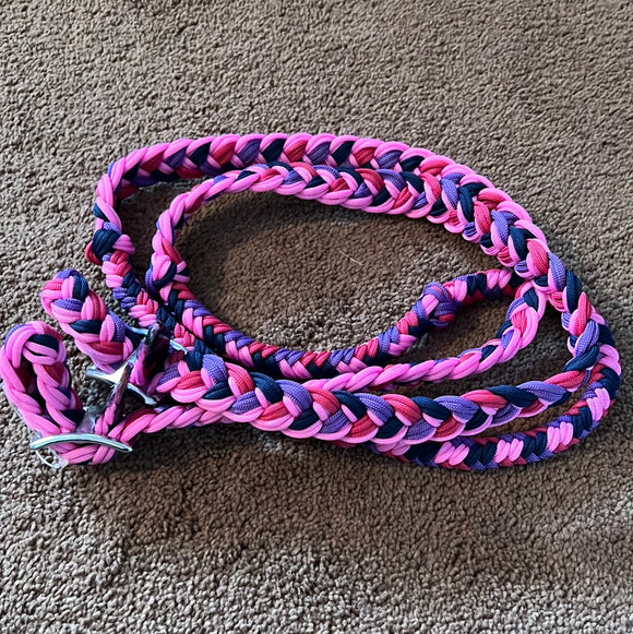 Pink/Blue/Purple Barrel Reins