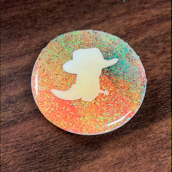 Multi Color Cowboy Boot & Hat Pop Socket