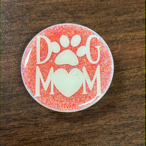 Coral Dog Mom Pop Socket