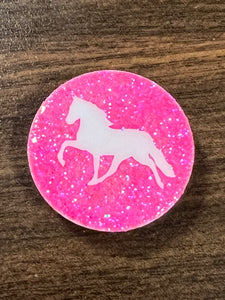 Pink Horse Pop Socket