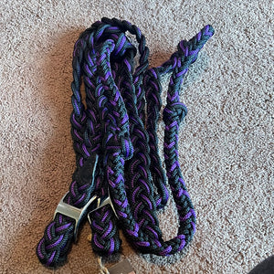 Purple/Black Barrel Reins