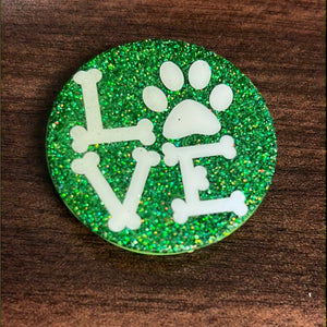 Green Dog Love Pop Socket