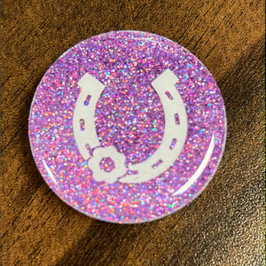 Purple Horse Shoe Pop Socket