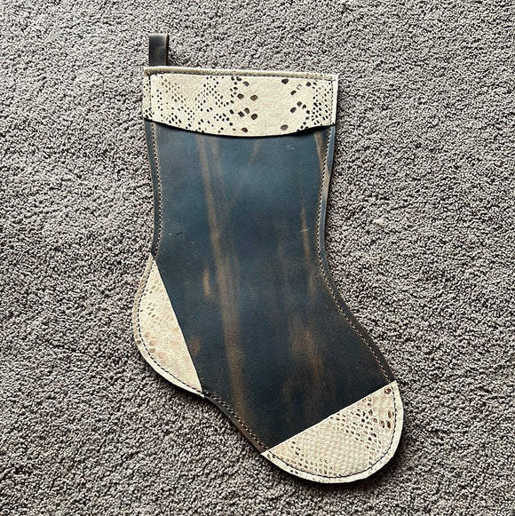 Leather Christmas stocking