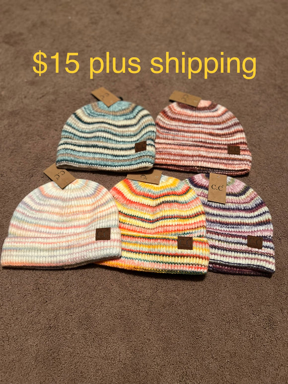 Small Striped Beanie Loop