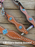 Blue Stud Headstall