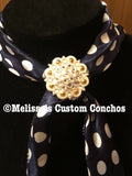 Navy Polka Dots Scarf