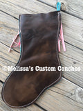 Leather Christmas stocking