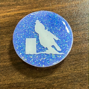 Blue Barrel Racer Pop Socket