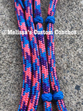 Pink/Blue/Purple Barrel Reins