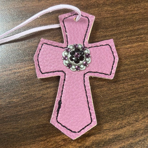 Amethyst Saddle Cross