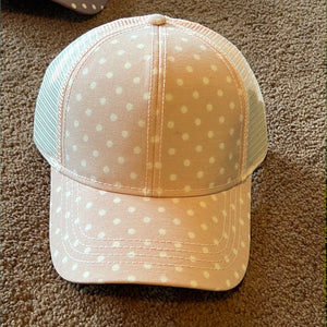 Pink Polka Dot Baseball Hat