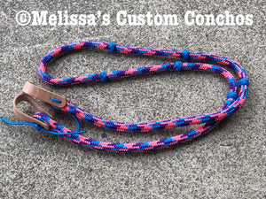 Pink/Blue/Purple Barrel Reins