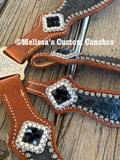 Gray and Black Tack set with bling