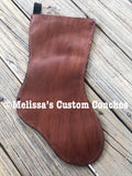 Leather Christmas stocking