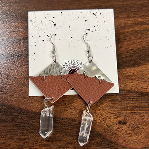 Metal/Leather Earrings