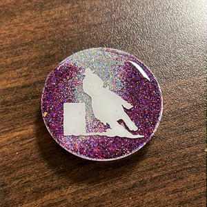 Purple/Silver Barrel Racer Pop Socket