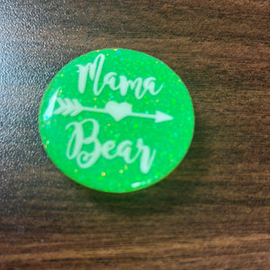 Lime Green Mama Bear Pop Socket