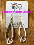 Leather Knot Loop Earrings