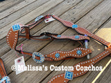 Blue Stud Headstall