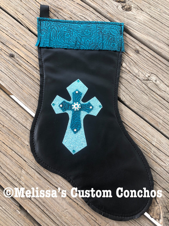 Leather Christmas stocking