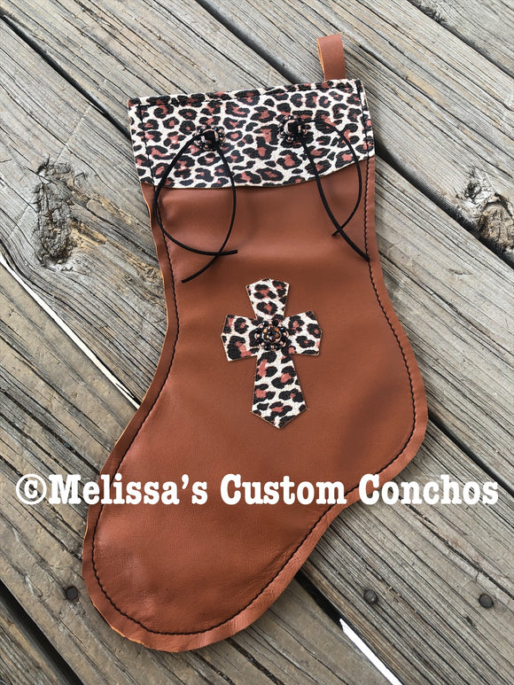 Leather Christmas stocking