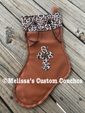 Leather Christmas stocking