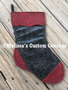 Leather Christmas stocking