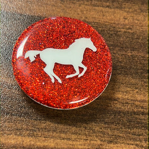 Red Running Horse Pop Socket