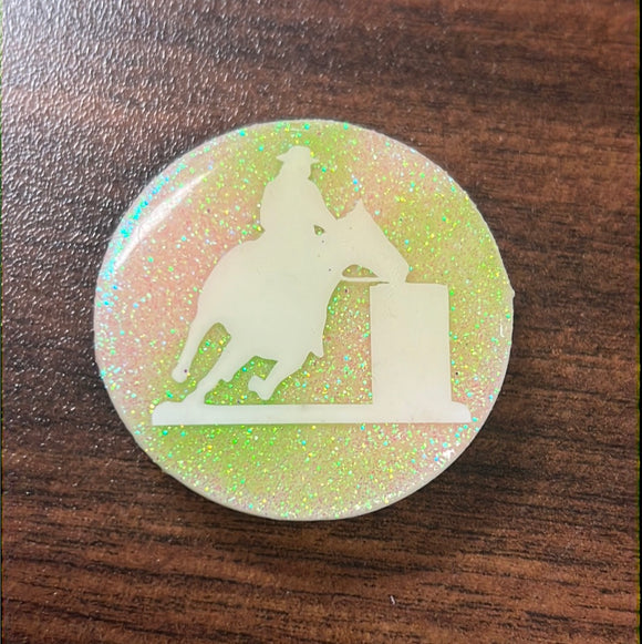 Lime Green/Light Pink Barrel Racer Pop Socket