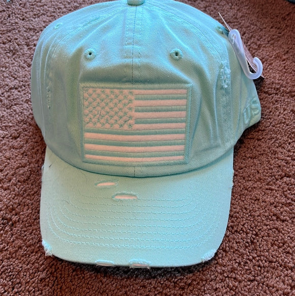 Teal Flag Baseball Hat