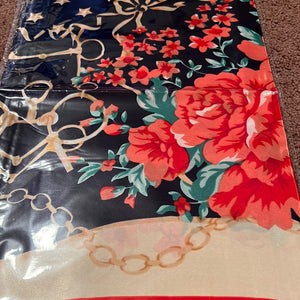 Red/Navy Floral Wild Rag