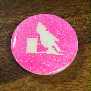 Pink Barrel Racer Pop Socket